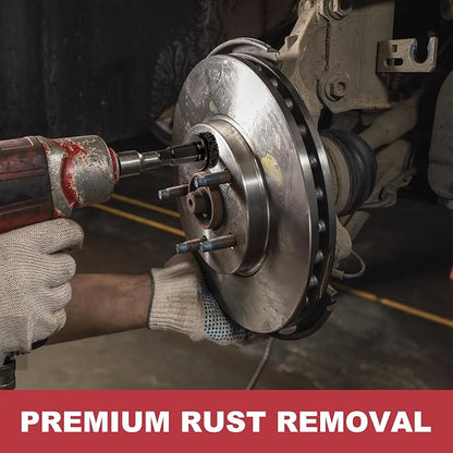 LAST DAY 49% OFF🔥Pro-Grade Wheel Hub & Stud Resurfacing Kit | Rust Removal Attachment
