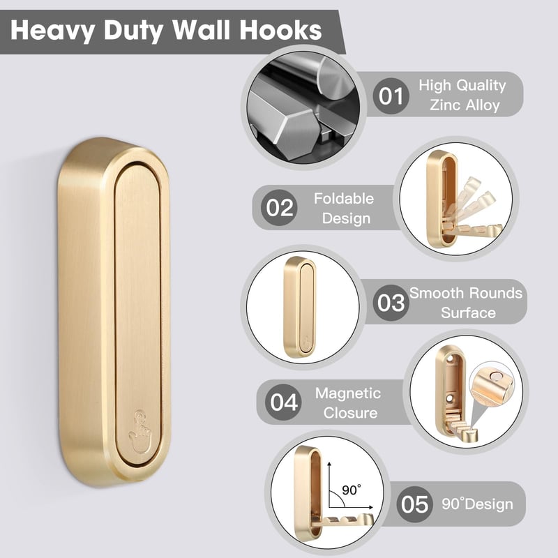 🔥LAST DAY 49% OFF - Heavy Duty Invisible Folding Hooks for Hanging Coats