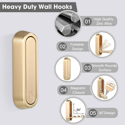 🔥LAST DAY 49% OFF - Heavy Duty Invisible Folding Hooks for Hanging Coats