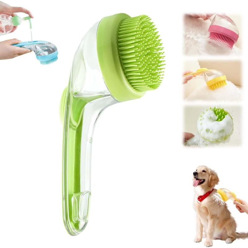 Last Day 49% OFF🔥2 in 1 Dog Bath Brush with Built-in Shampoo Dispenser 🐱