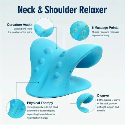 Last Day 49% OFF🔥 Cervical Neck Stretcher & Relaxer Pillow – 10 Min a Day for Pain Relief