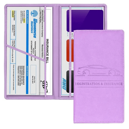 Last Day 49% OFF ✨Magnetic Car Document Organizer – PU Leather Glove Box Holder