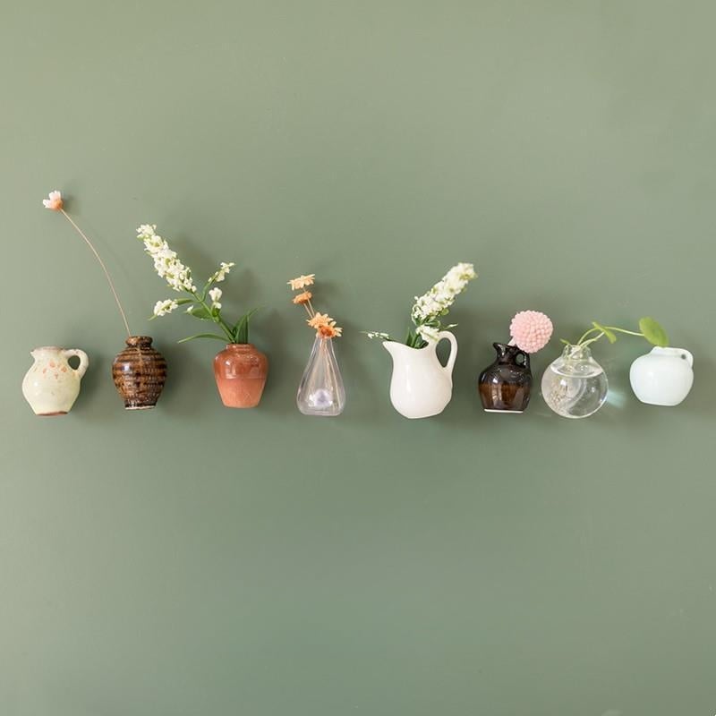 Last Day 49% OFF🔥 Cute Plant Ceramic Vase Fridge Magnets (8pcs)