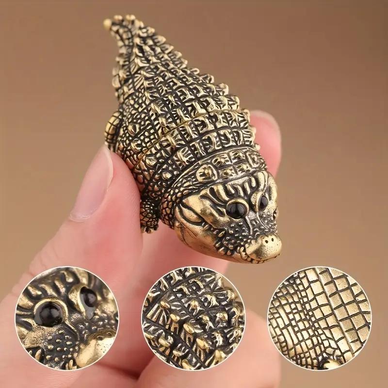 🔥Cute Fat Copper Alligator Statue