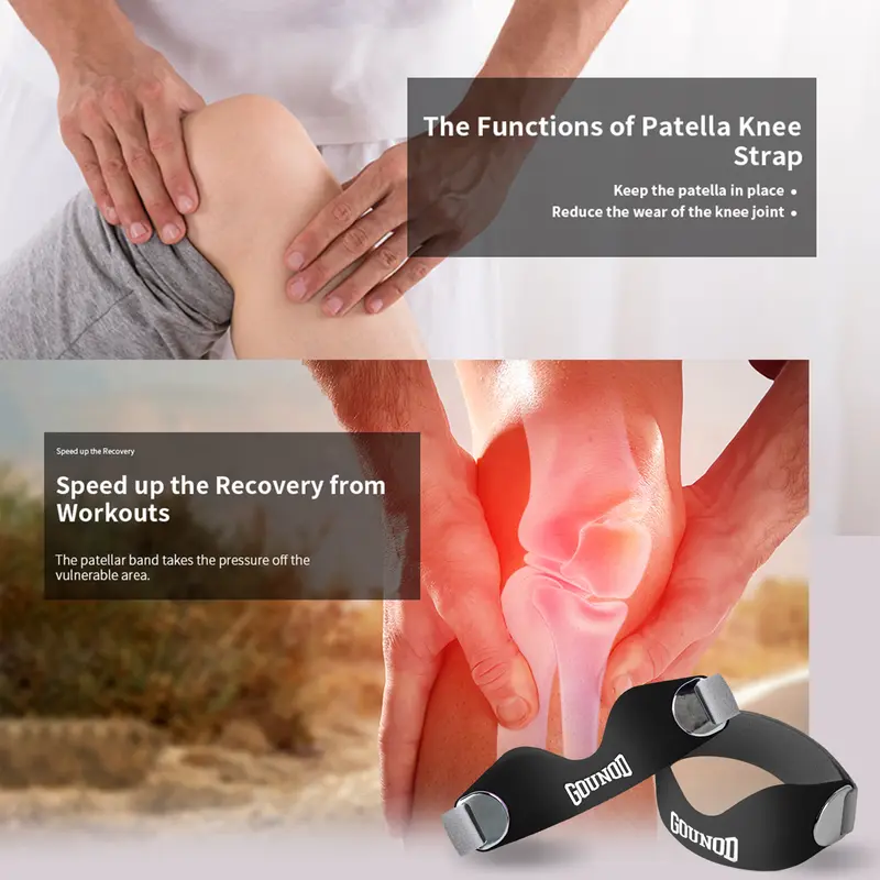 🏃‍♂️ Silicone Patella Knee Strap for Knee Pain Relief – Adjustable Brace for Women & Men