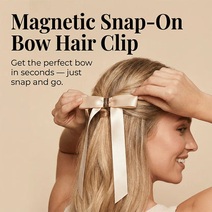 Last Day 49% OFF 🎀 The "Instant Elegant": Magnetic Snap-On Bow Hair Clip
