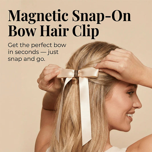 Last Day 49% OFF 🎀 The "Instant Elegant": Magnetic Snap-On Bow Hair Clip