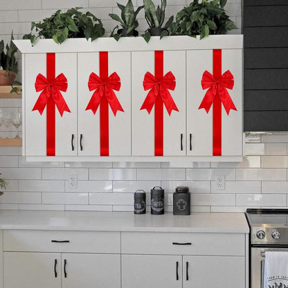 🎄Christmas Special 49% OFF—Red Christmas Cabinet Ribbons Bows🎀
