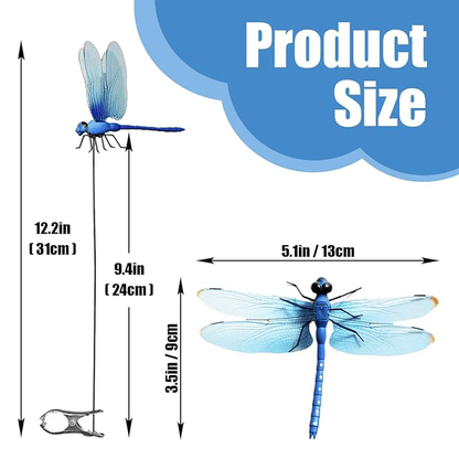 2026 Summer Hot Sale 49% OFF🔥Outdoor Fake Dragonflies Rod Clip