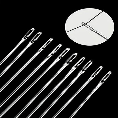 30 Hand Sewing Pointed Needles with Wooden Needle Case