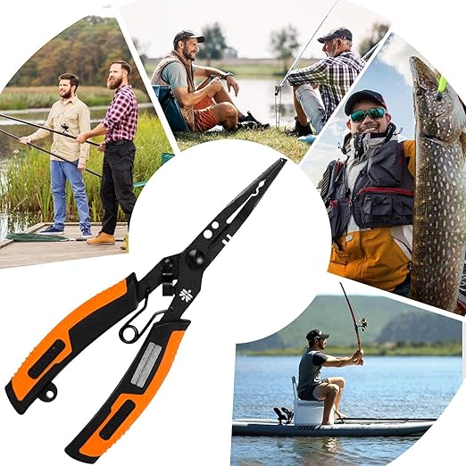 Last Day 49% OFF🔥 4-in-1 Fishing Pliers: Cut, Crimp, Remove Hooks & Open Split Rings 🎣