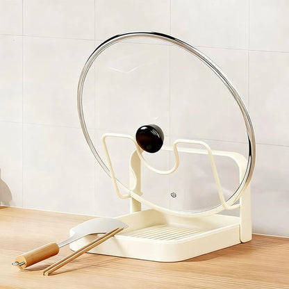 Last Day 49% OFF🔥Kitchen Pot Lid Storage Rack – Vertical Organizer with Drain Tray