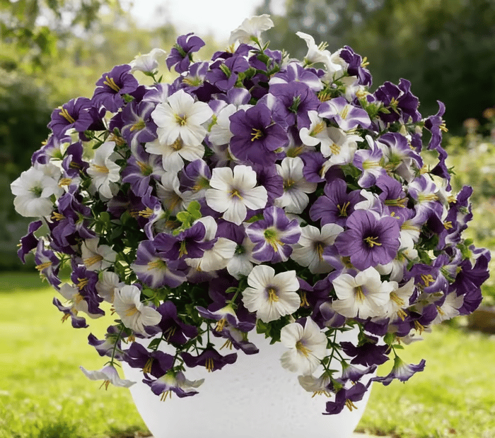⏰Last Day 49% OFF🌱Artificial Flowers for Outdoors, Fake Outdoor Petunias UV Resistant (Zero Pollen Allergies)