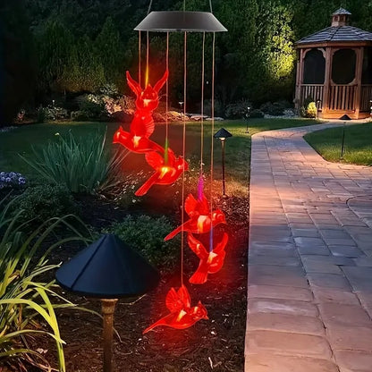 Last Day 49% OFF🐦Solar Cardinal Bird Bell Lights, Outdoor Garden Decor