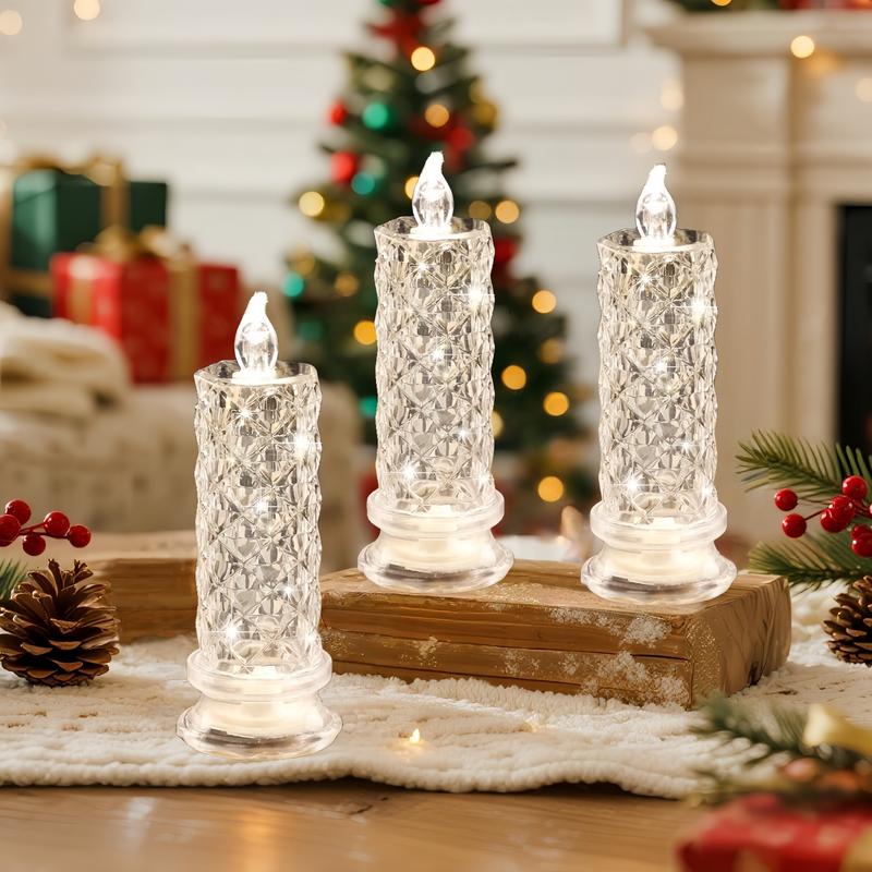 Last Day 49% OFF 🔥Christmas Decor LED Crystal Candle Lamp🎄🕯️