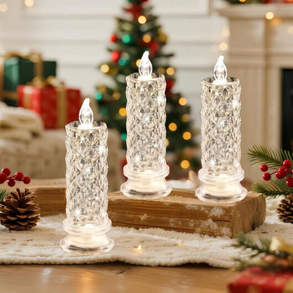Last Day 49% OFF 🔥Christmas Decor LED Crystal Candle Lamp🎄🕯️