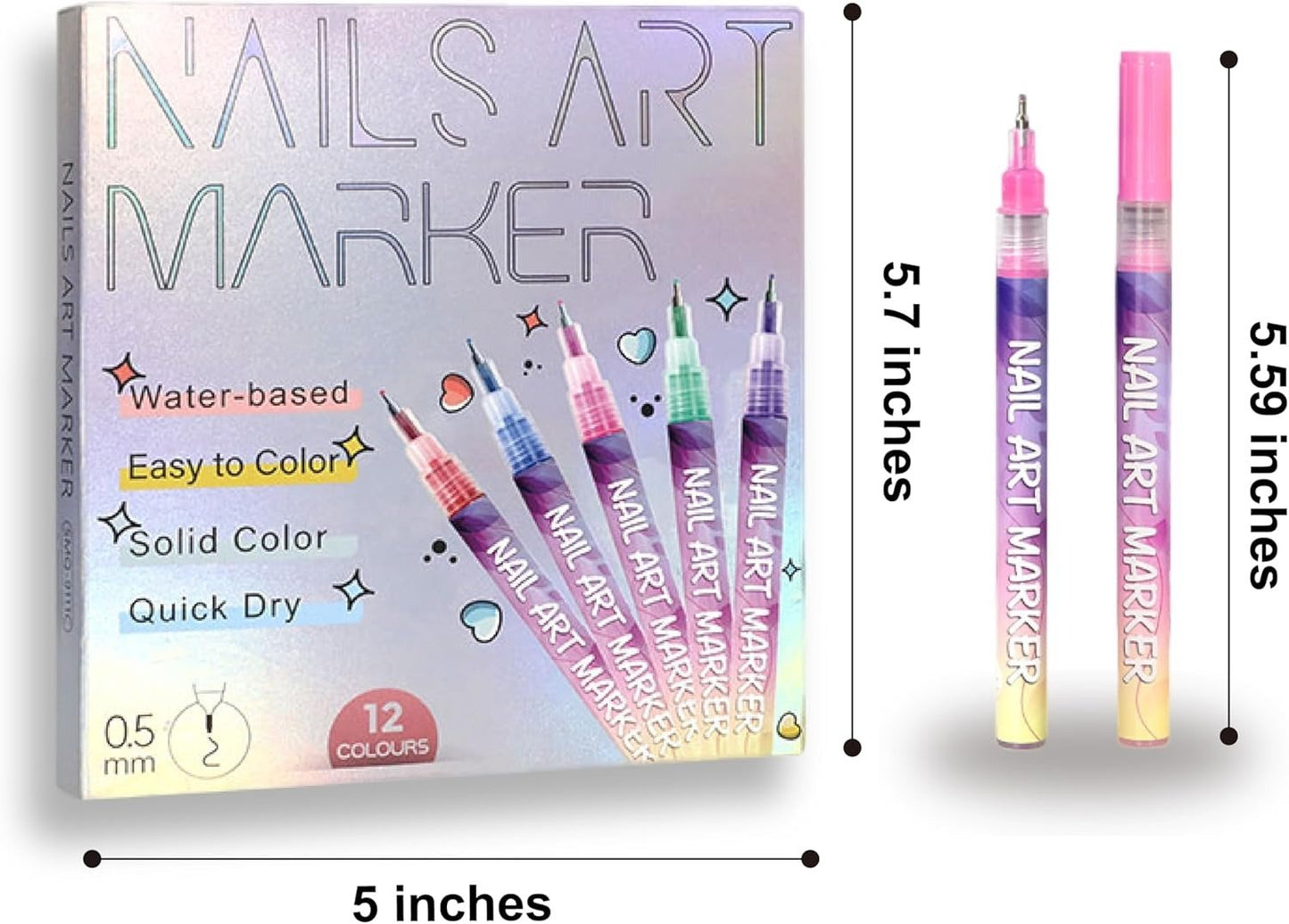 🔥Last Day 49% OFF 🎨DIY Nail Art Pens for Kids – Safe, Odorless & Mess-Free Fun! 💅（12 Colors)