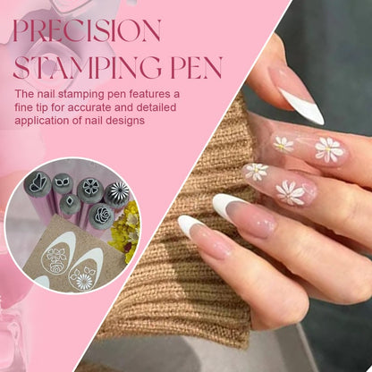 🌸 Nail Art Stamp Pen – Easy, Mess-Free Designs (49% OFF Today!) 💅🔥