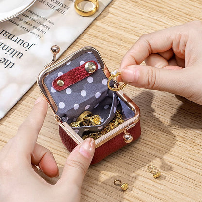 Last Day 49% OFF🔥 Mini Leather Jewelry Organizer for Travel – Small, Elegant & Secure
