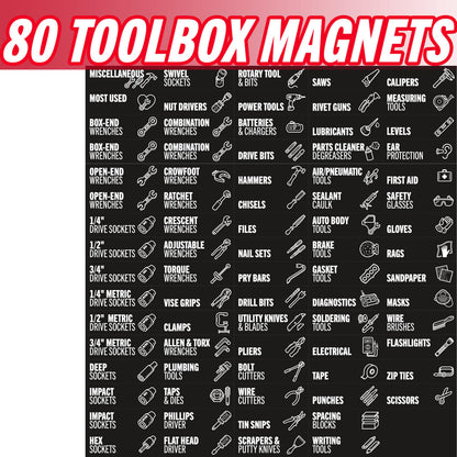 Last Day 49% OFF🔥80-Piece Magnetic Toolbox Labels Kit