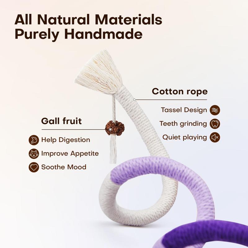 🐈Cat Toys Chew Ropes 3Pcs — Calming Interactive Kitty Toys