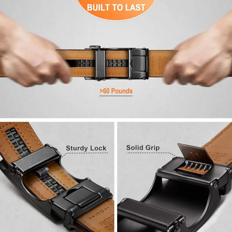 🔥LAST DAY 49% OFF -Leather Ratchet Belt With Adjustable Buckle