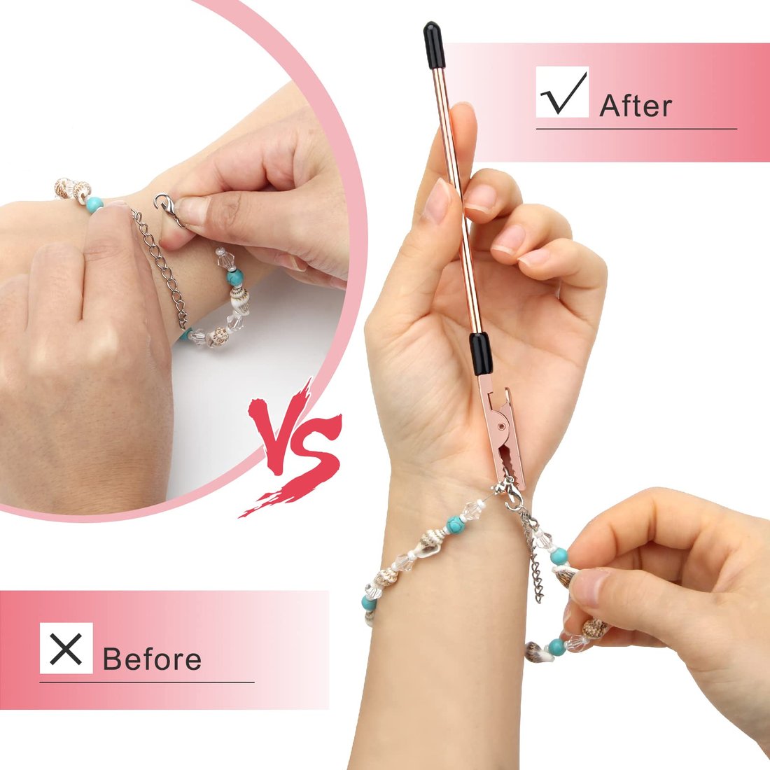Last Day 49% OFF🔥Bracelet Clasp Helper Tools With Non-slip Protective Cover