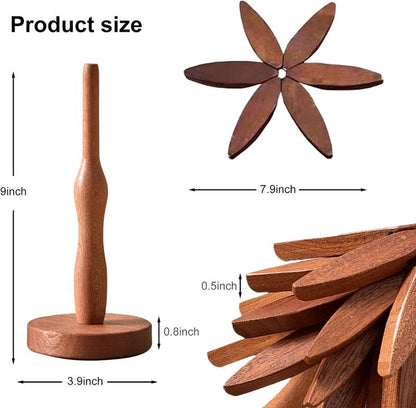 Last Day 49% OFF 🔥Wooden Leaf-Shaped Heat Insulation Placemat