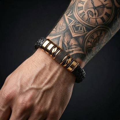 🖤 Premium Leather Bracelet – Rugged Style for Everyday Wear