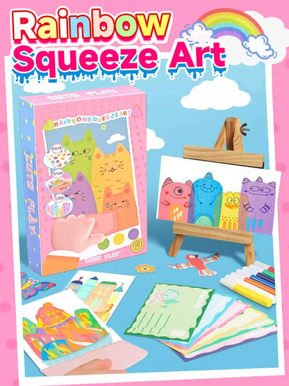 🔥Last Day 50% OFF - 🌈Rainbow Squeeze Art Kit: The Most Satisfying DIY Scrape Art Set for Kids! ✨