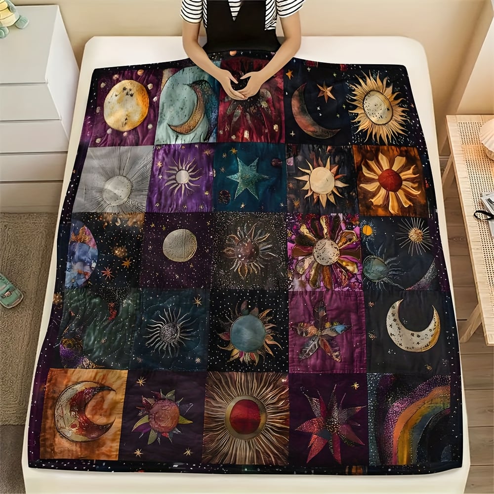 Last Day 49% OFF 🔥Bohemian Sun and Moon Flannel Blanket