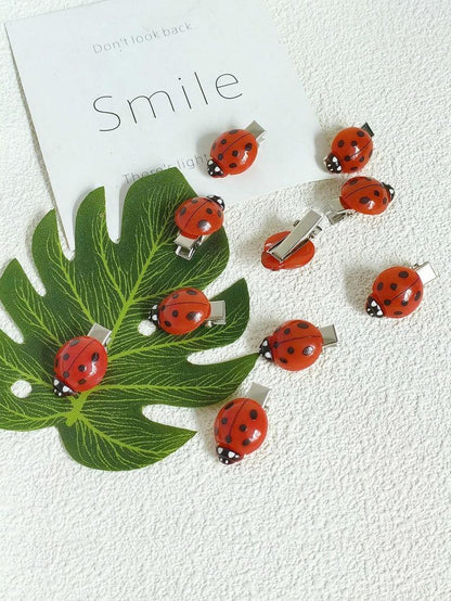 Last Day 49% OFF 🔥 10PCS Cute Ladybird Hair Clips Set for Kids & Girls