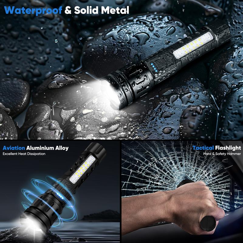 LED Rechargeable Tactical Laser Flashlight High Lumens🔦