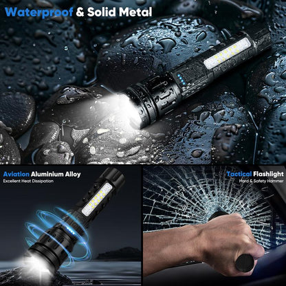 LED Rechargeable Tactical Laser Flashlight High Lumens🔦