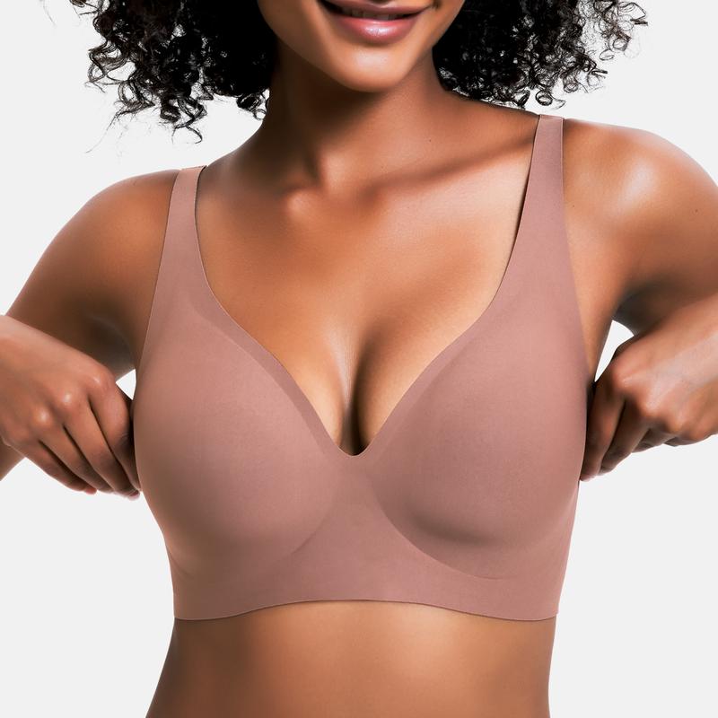 ✨Last Day 49% OFF 🔥Deep V Seamless Wireless Bra – Natural Lift & All-Day Comfort