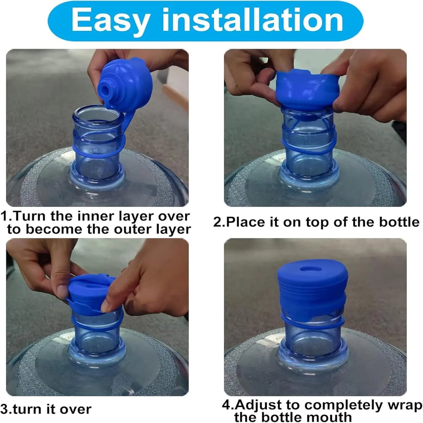 3 & 5 Gallon Water Jug Caps (5PCS) 🔒 Leak-Free, Non-Spill Replacement Lids