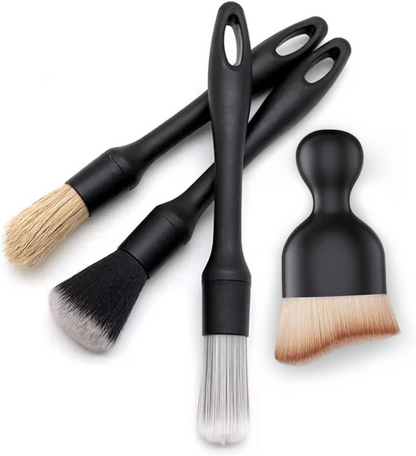 🚗Car Detailing Brush Set - 4-Piece Kit for Interior & Exterior Cleaning