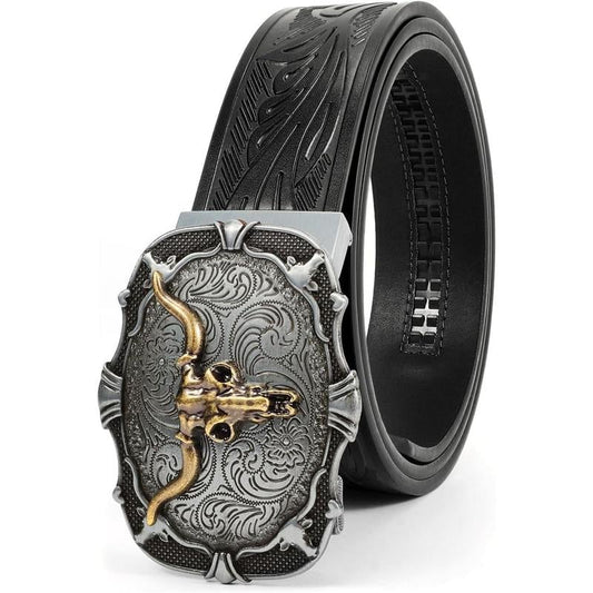 Adjustable Ratchet Western Belt (With Western Buckle)