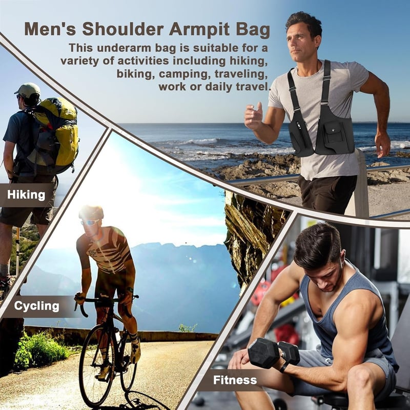 2025 New Adjustable Anti-Theft Underarm Vest Bag