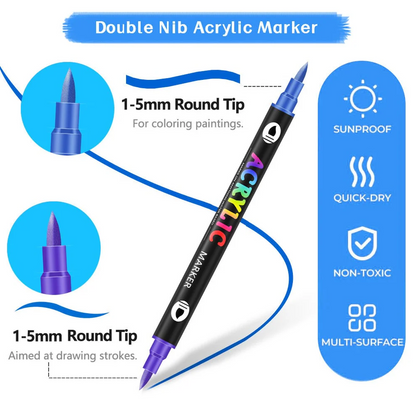 🔥Last Day 49%OFF -Dual Tip Acrylic Paint Pen Marker