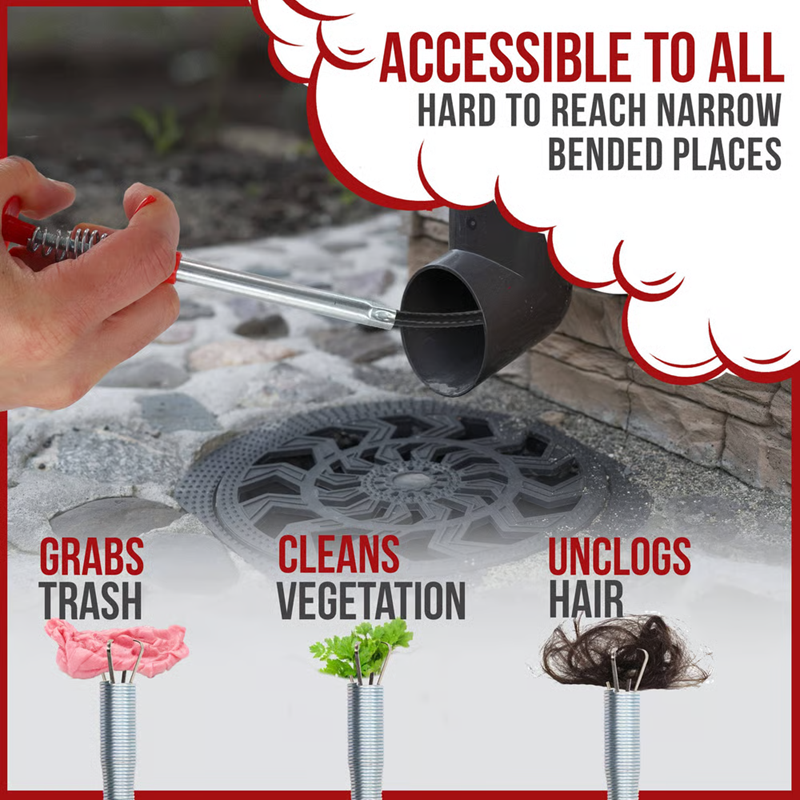 Last Day 49% OFF🔥 4-Claw Drain Grabber – Powerful Tool to Clear Clogs Fast