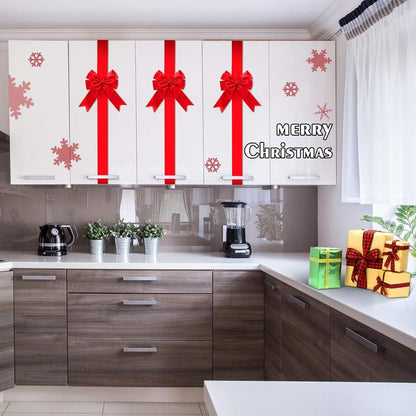 🎄Christmas Special 49% OFF—Red Christmas Cabinet Ribbons Bows🎀