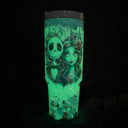 🔥Halloween Limited-Time Sale 49% OFF💀Sally x Jack Skellington 40oz Tumbler ✨
