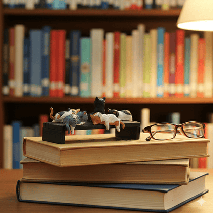 LAST DAY 49% OFF✨😺5-Piece Mini Resin Cat Figurines - Cute Cartoon Desk Decor