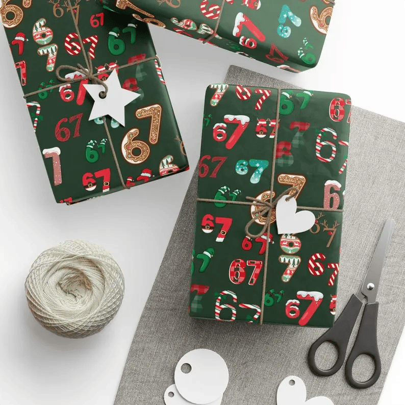 🔥LAST DAY 49% OFF🎁67 Meme Christmas Gift Wrap – Wrap Your Presents in Viral Holiday Fun 🎄Christmas Gift Wrap