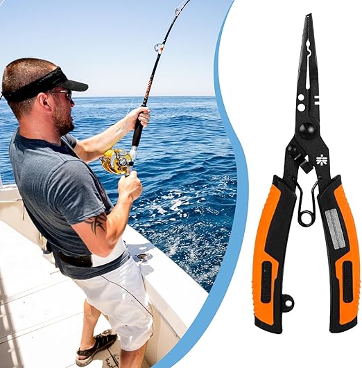 Last Day 49% OFF🔥 4-in-1 Fishing Pliers: Cut, Crimp, Remove Hooks & Open Split Rings 🎣