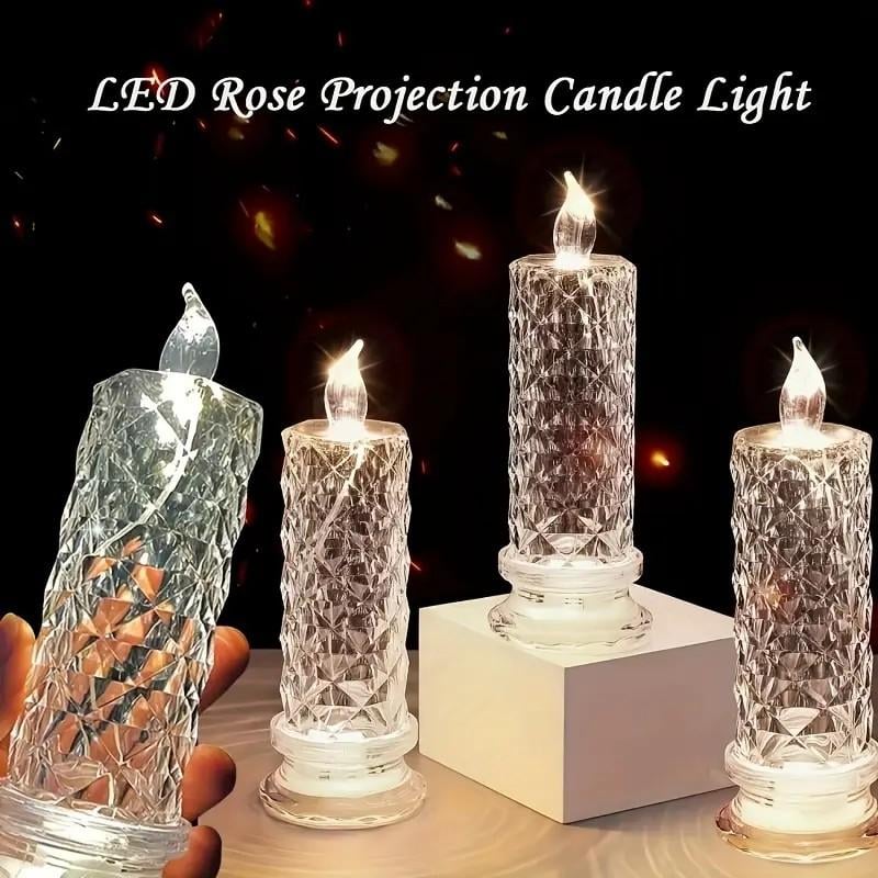 Last Day 49% OFF 🔥Christmas Decor LED Crystal Candle Lamp🎄🕯️