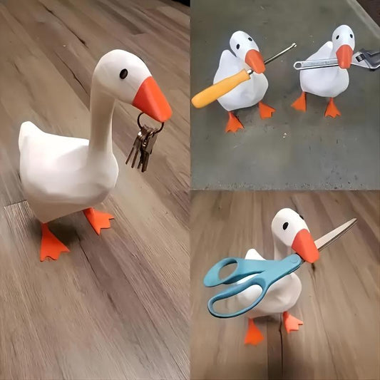 Elegant Resin Goose & Duck Desktop Sculpture for Home Decor