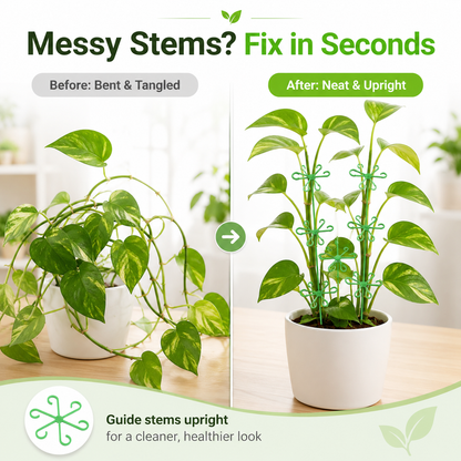🌱 Reusable Plant Stem Support Clips – Keep Plants Neat & Upright
