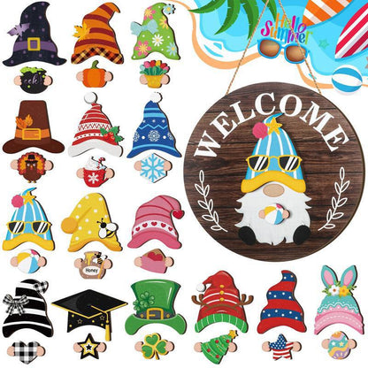 ✨Magnetic Interchangeable Gnome Holiday Door Signs🎅